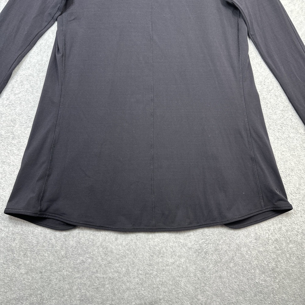 Lululemon Making Moves Top Women 4 Black Blue Split Back Pleated Athleisure Wear - Picture 3 of 12